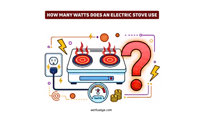 How many watts does an electric stove use